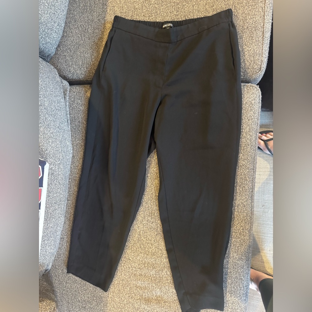 J. Crew Black Women's Stretch Tapered Trousers